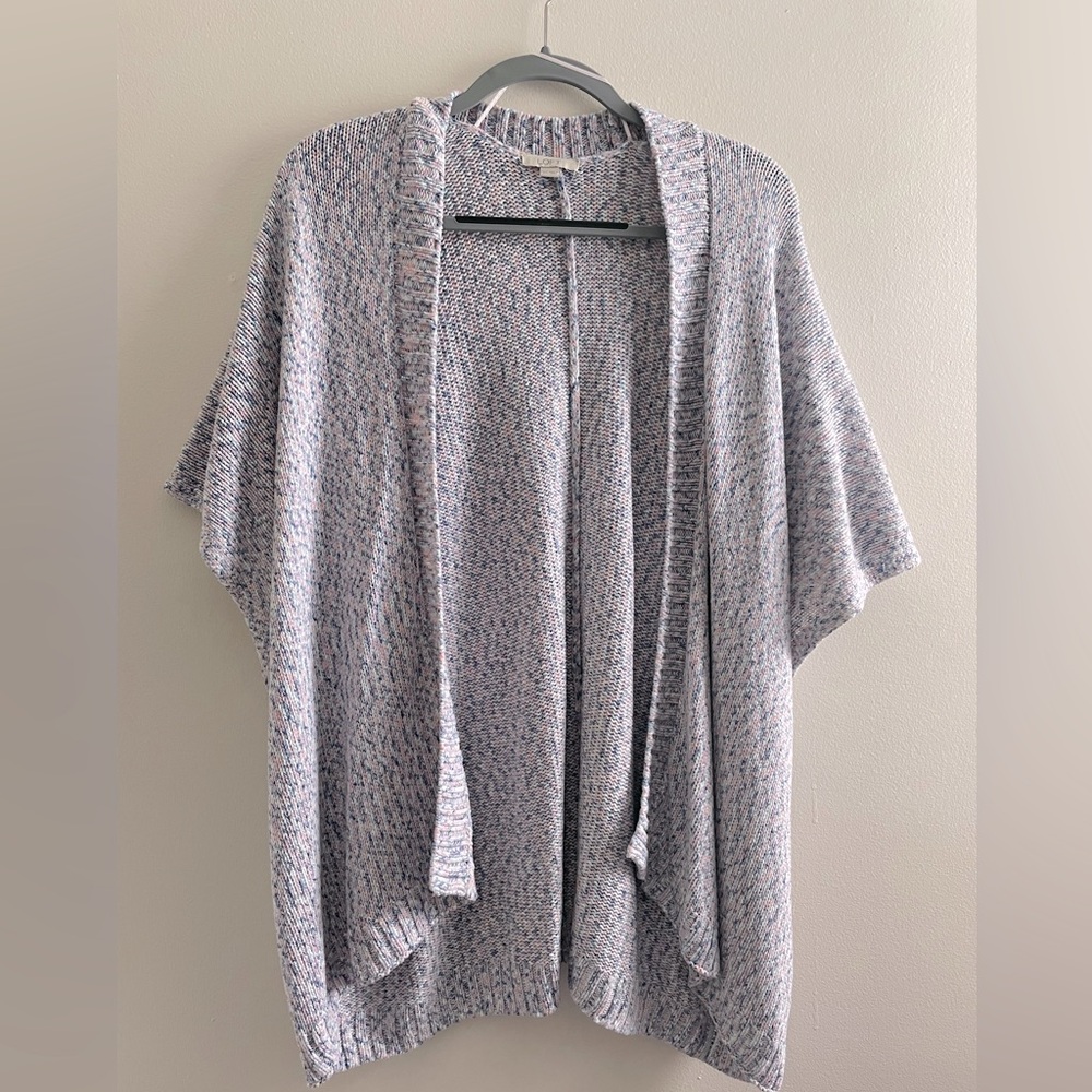 Women’s Loft M/L Open Front Confetti Knit Cardigan